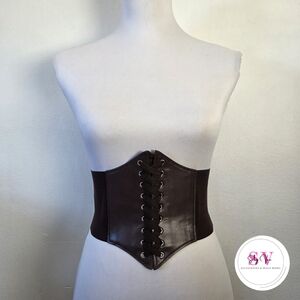 Stretchy Dark Brown Corset Belt